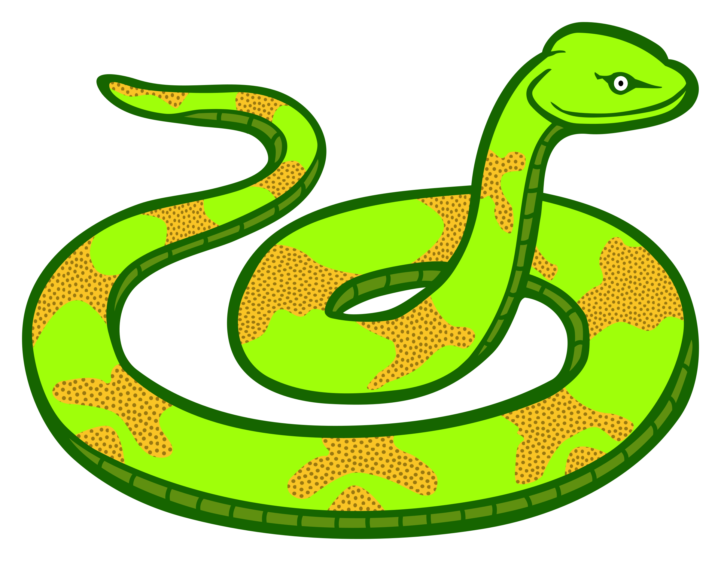 Green Snake Vector Clipart image.