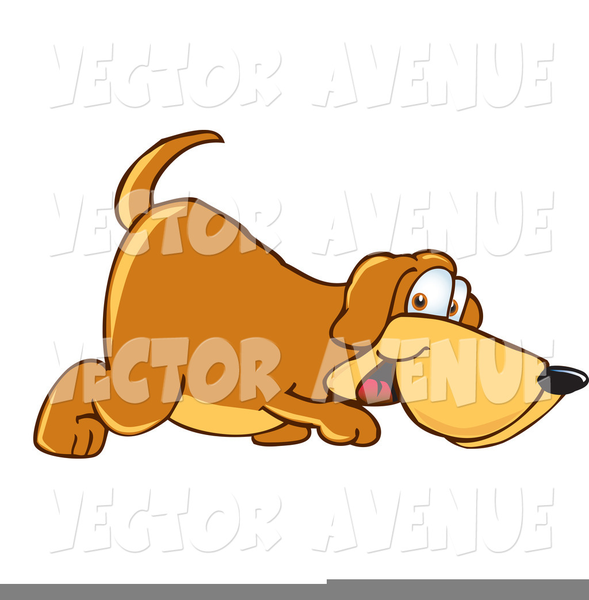 Clipart Of Dog Sniffing The Ground.