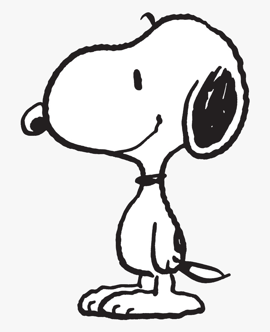 Black And White Snoopy Outline , Free Transparent Clipart.