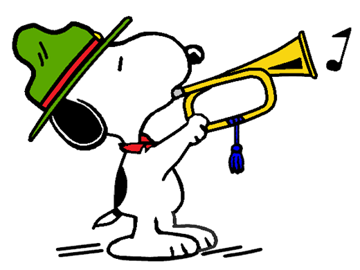 Snoopy Beagle Scout Bugler.
