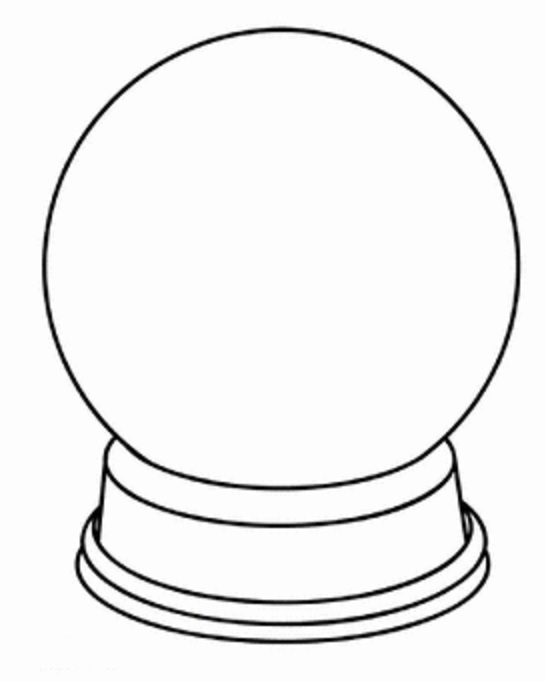 Snow Globe Template Printable Sketch Coloring Page