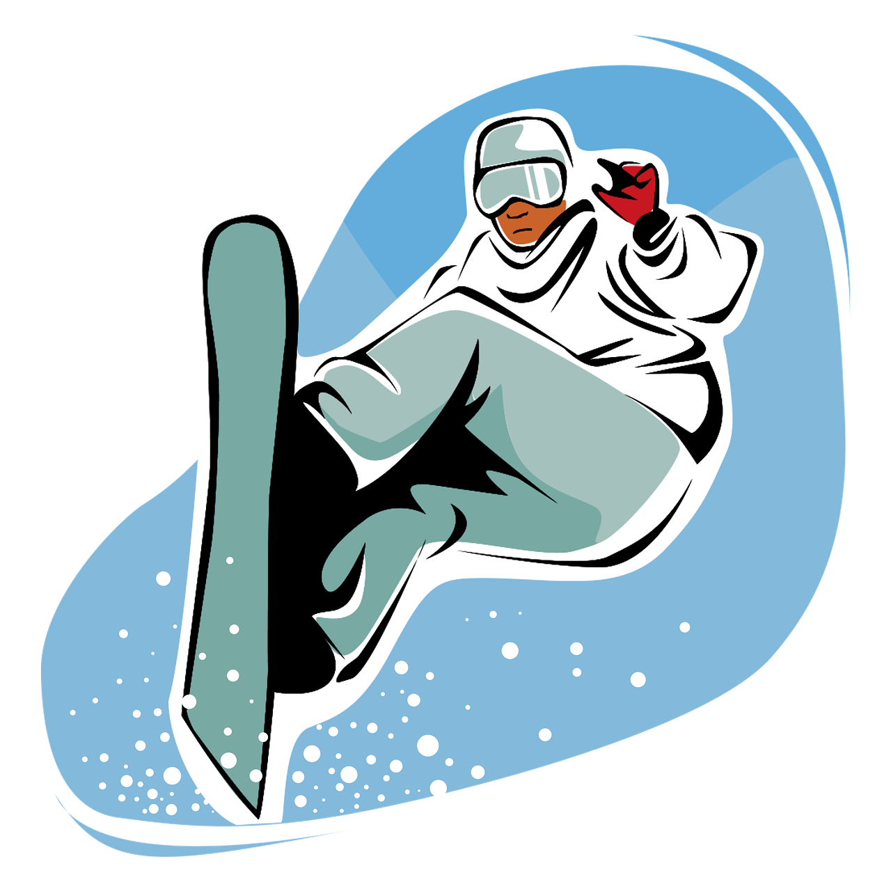 Sports Snowboarding Clipart transparent PNG.