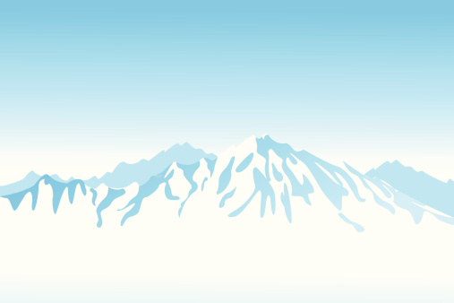 Snow Capped Mountain Clipart.