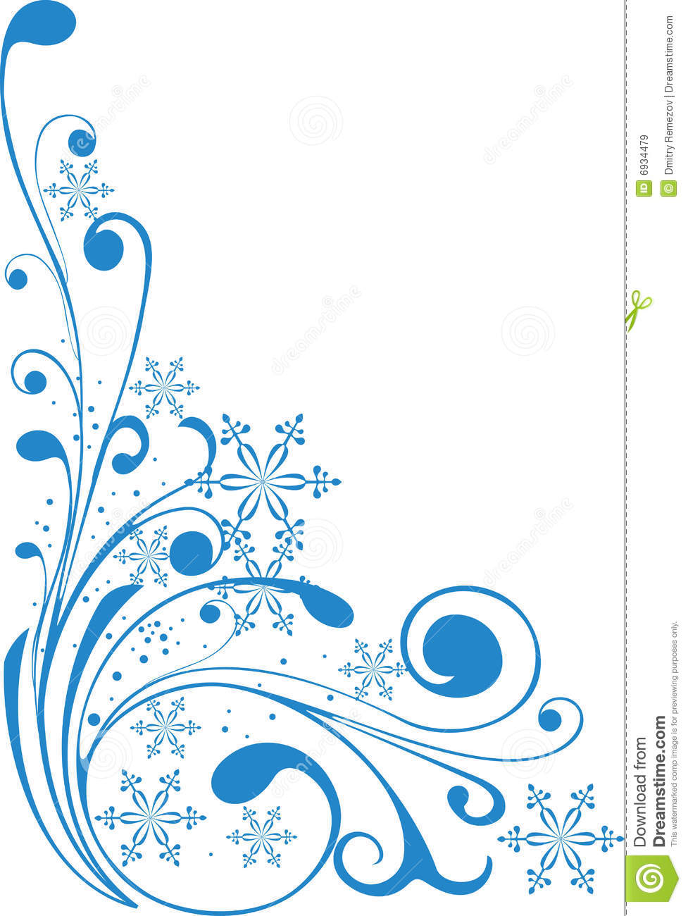 Snowflakes Clipart Border.