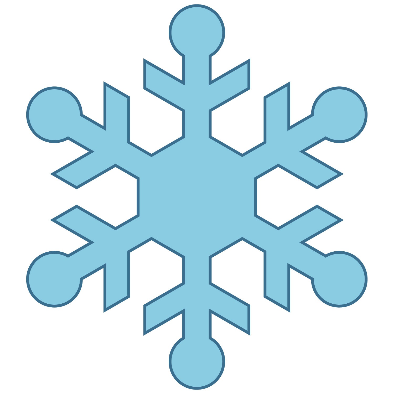 4041 Snowflakes free clipart.
