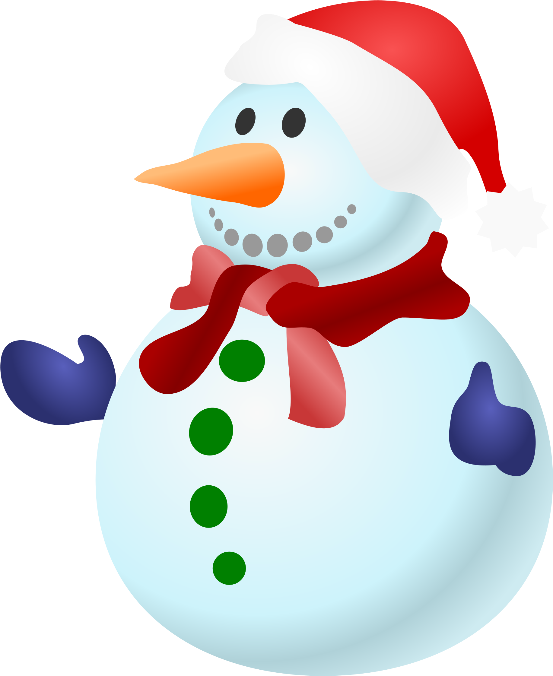 Christmas Snowman Clip Art.