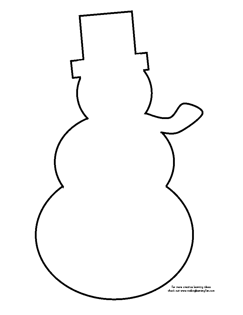 Free Snowman Printable Shape Puzzles