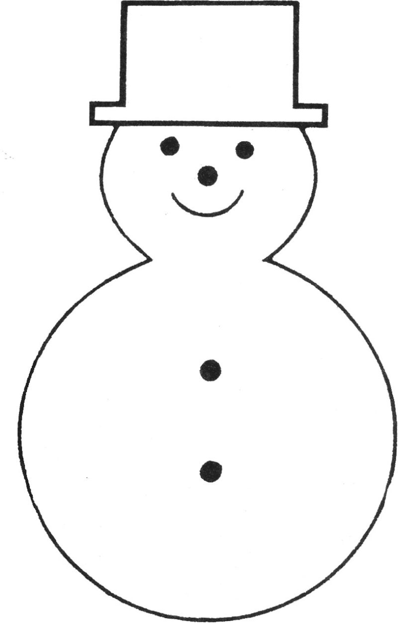 Snowman Outline Printable Free