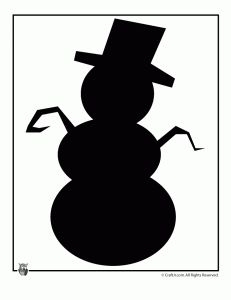 Snowman Clipart Silhouette.