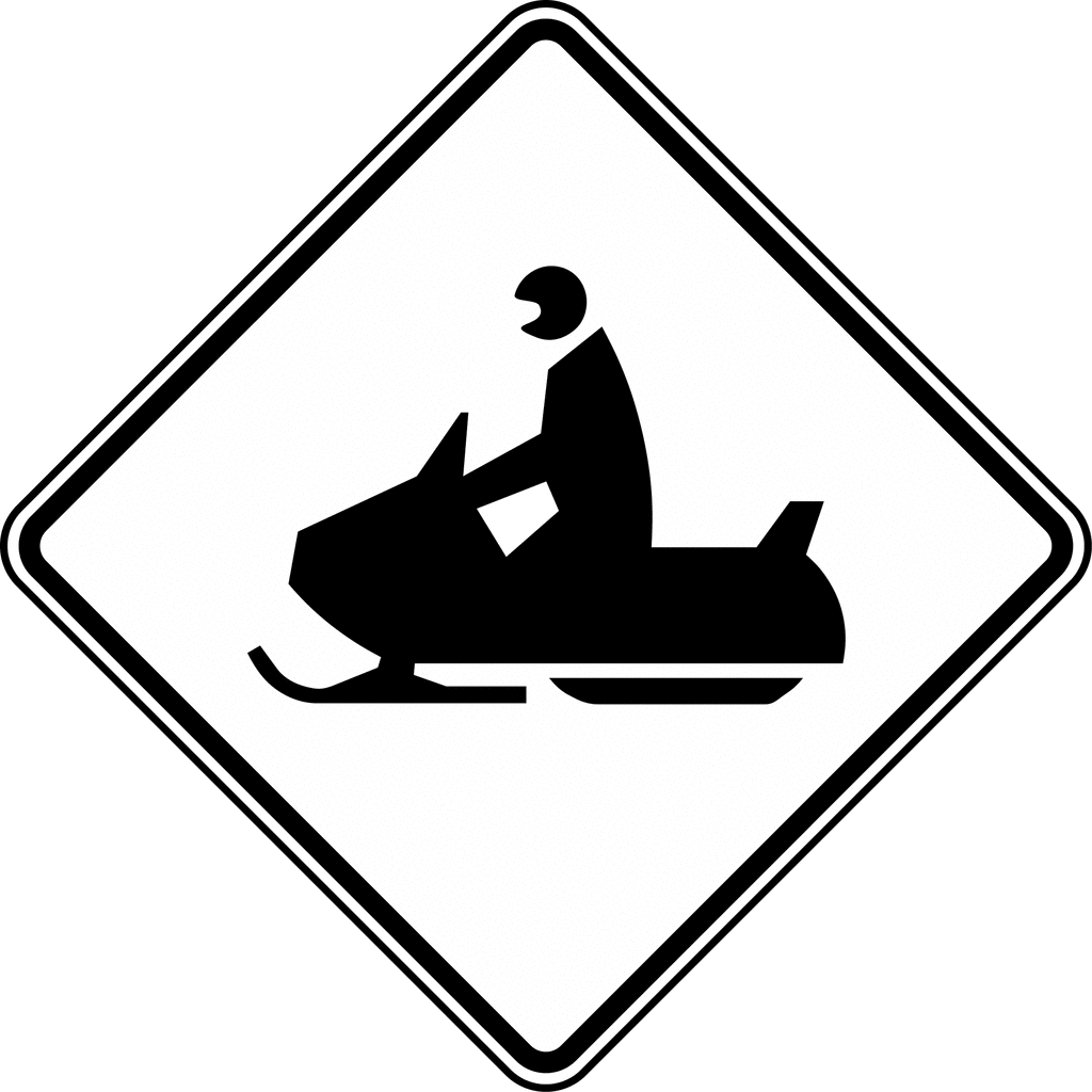 Silhouette Snowmobile Clipart.