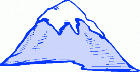 Clip Art Of Snowy Mountain Top Clipart.