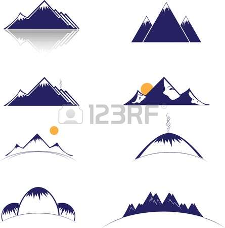 832 Snowy Peak Stock Vector Illustration And Royalty Free Snowy.