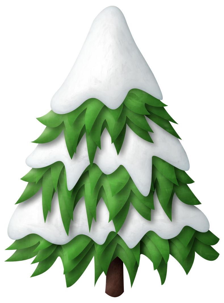 Snowy Tree Clip Art.