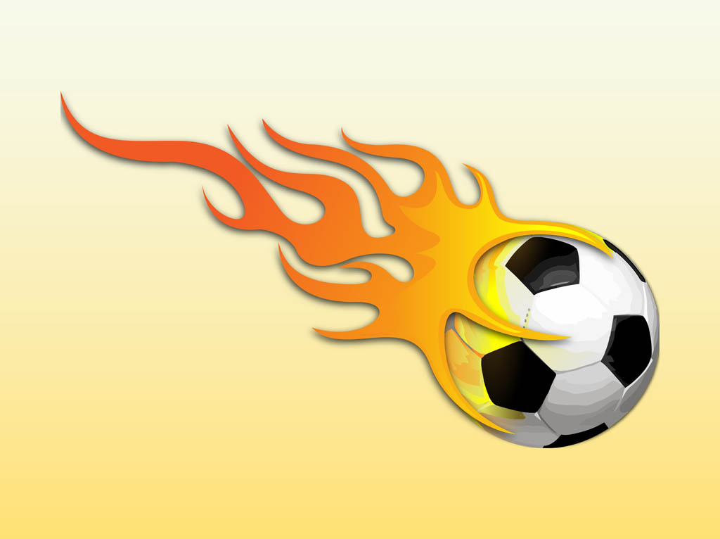 Sports Clipart Soccer Ball with Flames Clipart Gallery ~ Free.