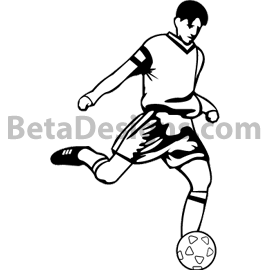 Soccer Player Clip Art Black And White Pictures to Pin on.