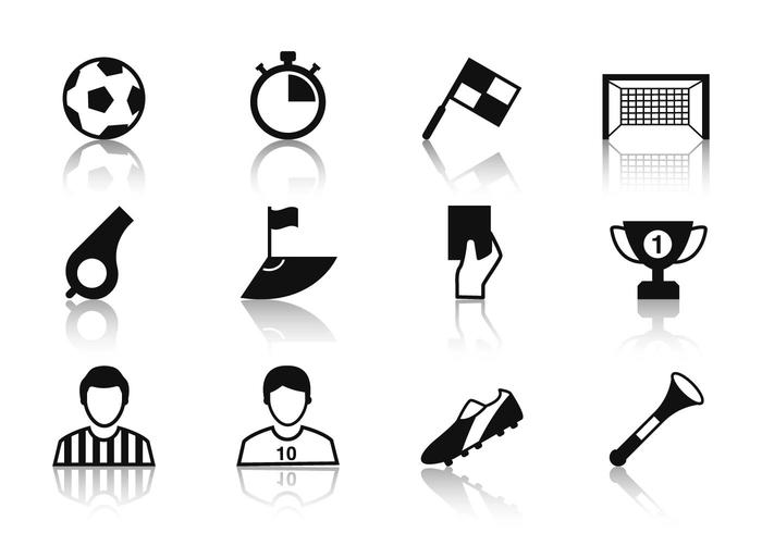 Soccer Icons Vector.