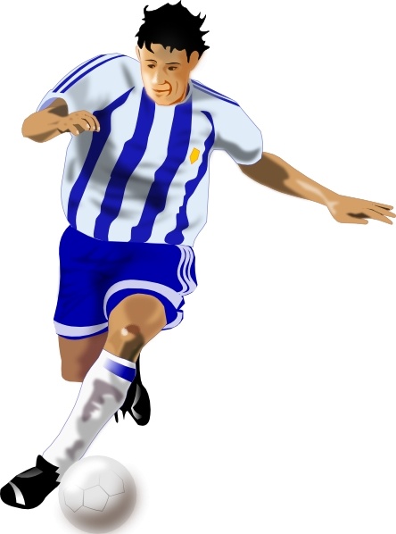 Futbolista Soccer Player clip art Free vector in Open office.