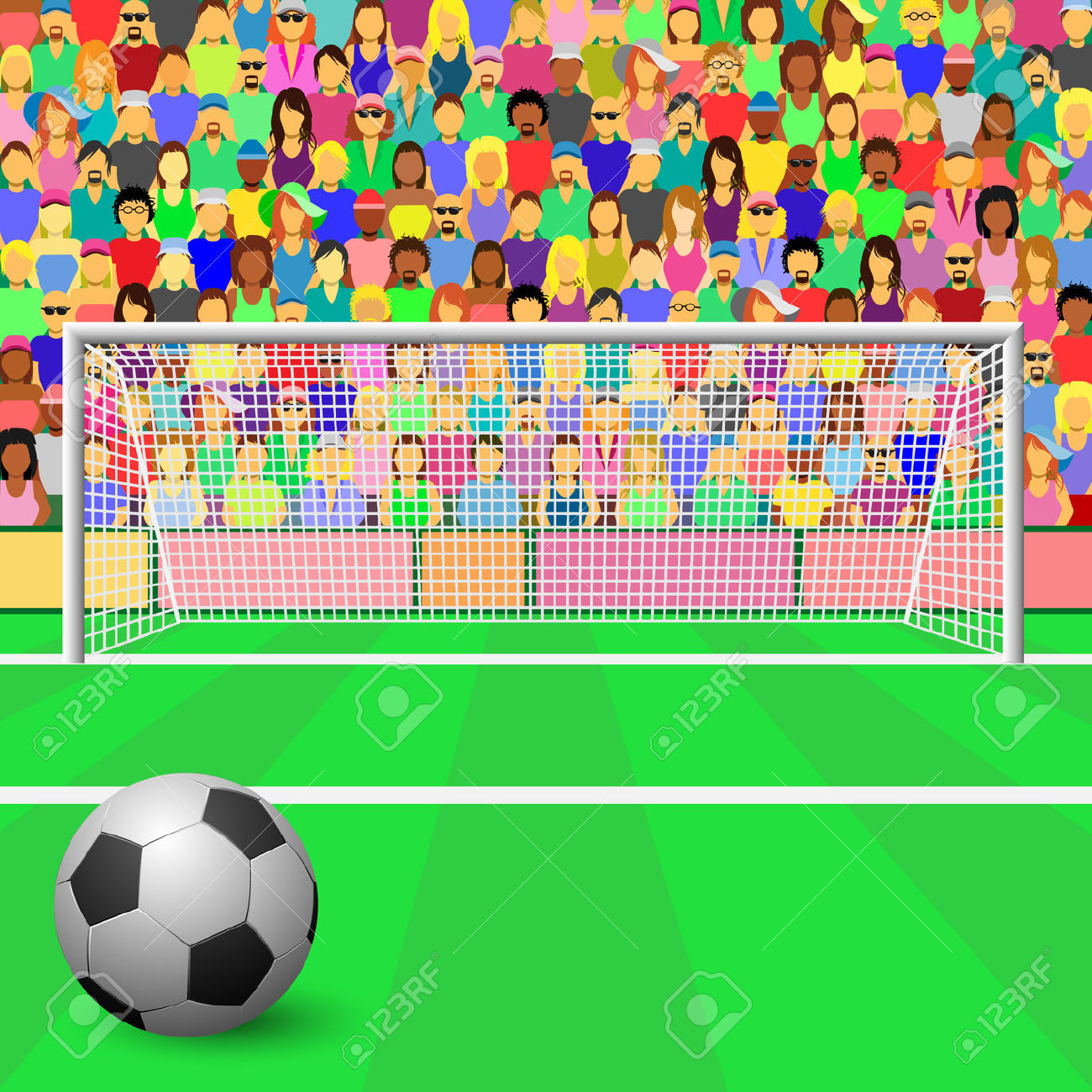 soccer stadium: A Soccer Goal.
