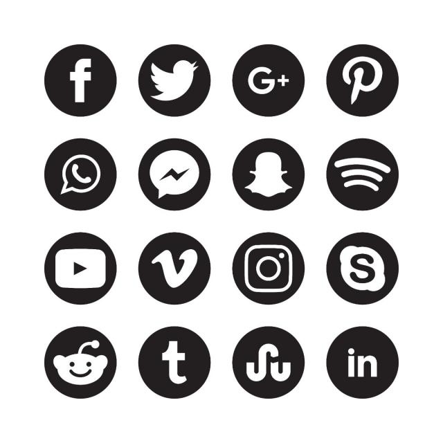 Social Media Icons Png White (103+ images in Collection) Page 1.