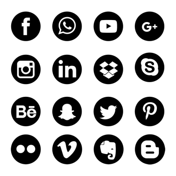 Social media icons vector png, Social media icons vector png.
