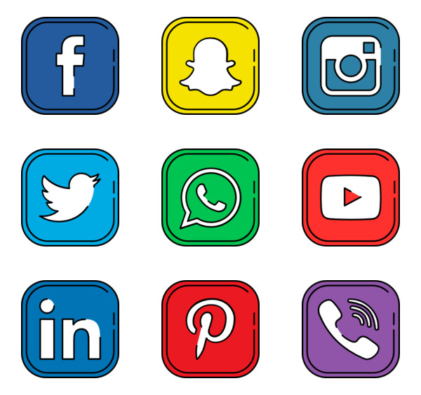 Responsive social media Icons.