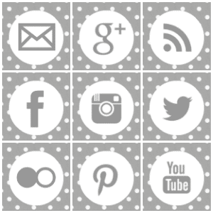 Free grey polka dot square social media icons.