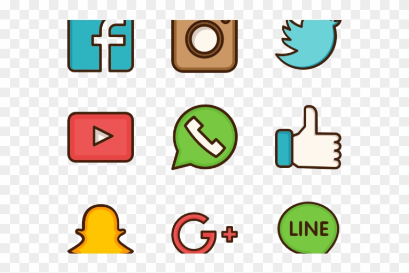 Social Media Icons Clipart Social Networking.