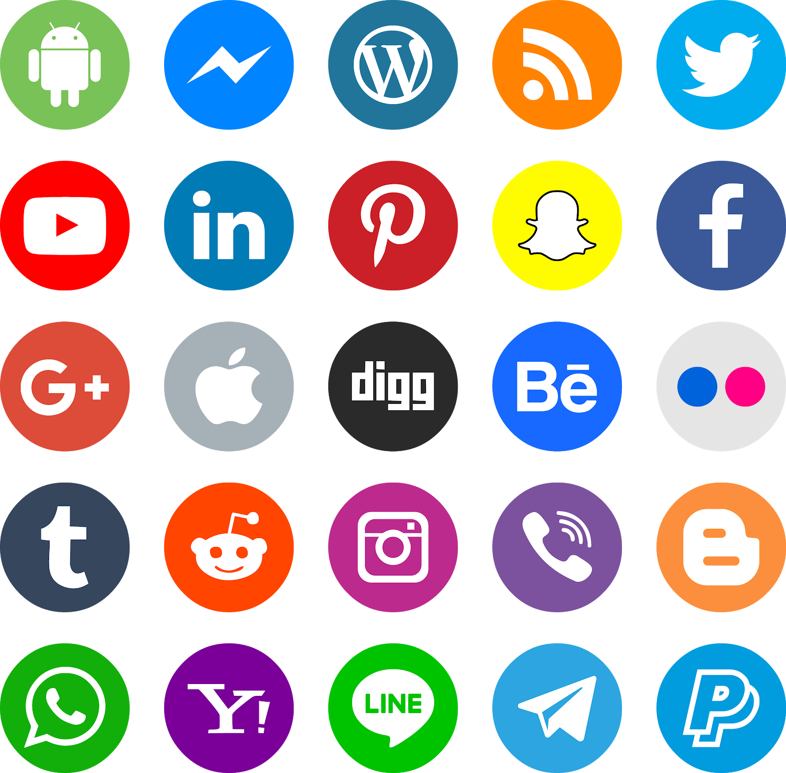 download icons social media color vector svg eps png psd ai.