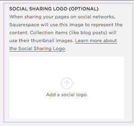 How to add a Social Share Logo on Squarespace.