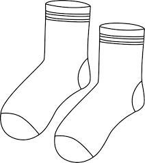 Image result for socks clipart black and white pictures.