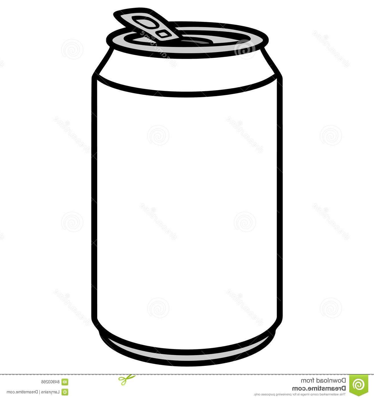 Best Free Soda Can Clip Art Black And White Cdr ~ Vector.