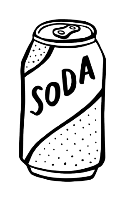 Soda Can Clip Art Black And White
