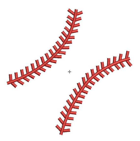 Softball Laces Clipart.