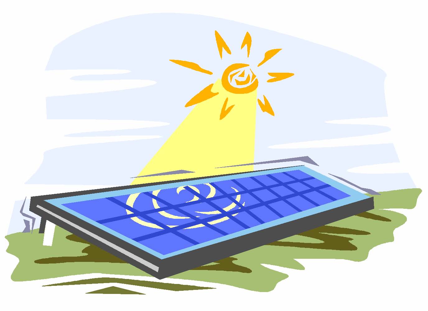 Solar power clipart.