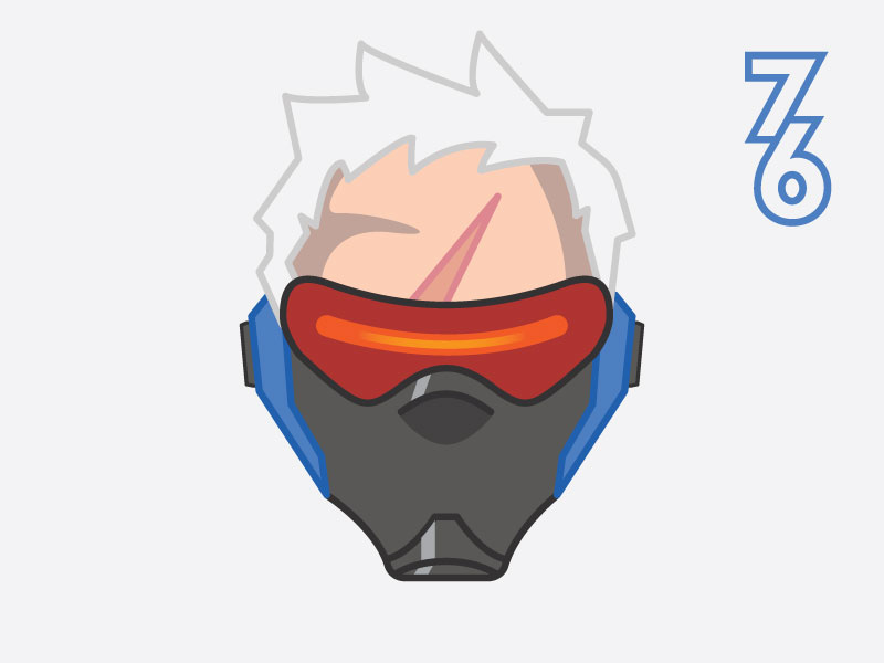 Soldier 76 by Sheldon Hall on Dribbble.