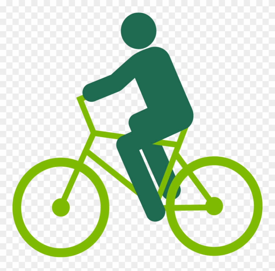 Graphic Of A Person Riding A Bike.