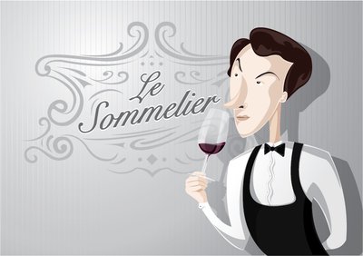 Sommelier cartoon character, Clipart.