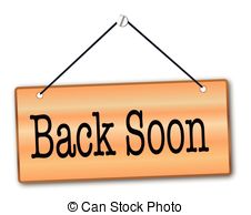 Back soon Clipart and Stock Illustrations. 104 Back soon vector.