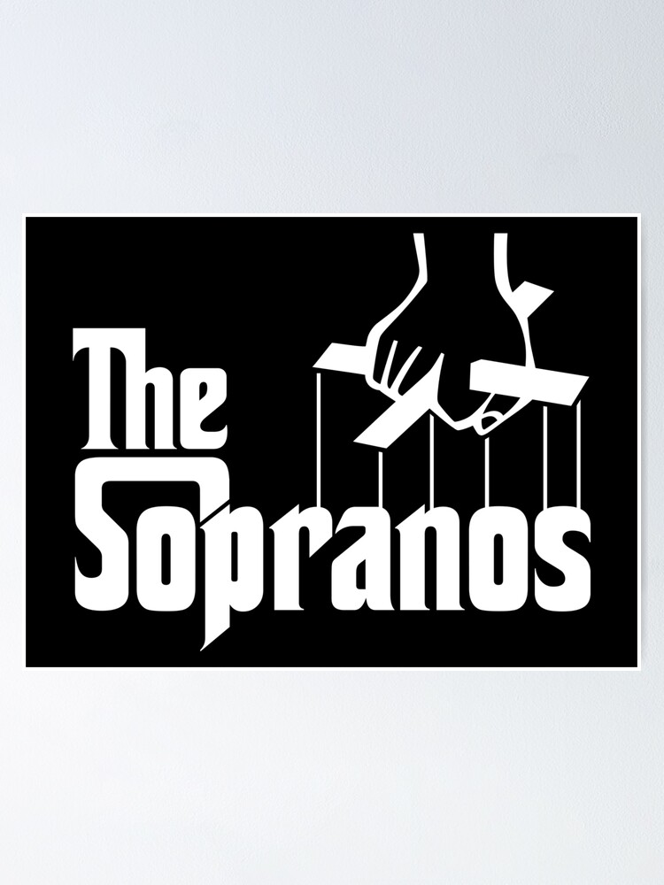 The Sopranos Logo (The Godfather mashup) (White).