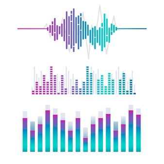 Sound Wave Vectors, Photos and PSD files.