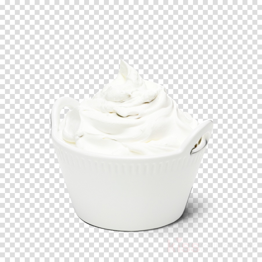 white cream crème fraîche whipped cream sour cream clipart.