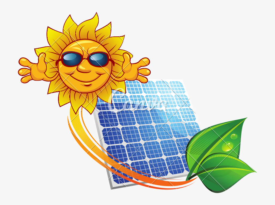 Solar Panel Clipart Happy.