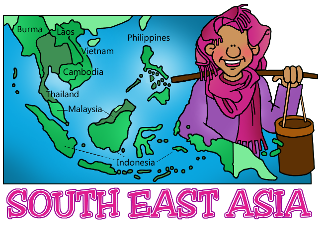 Asia words. East Clipart.
