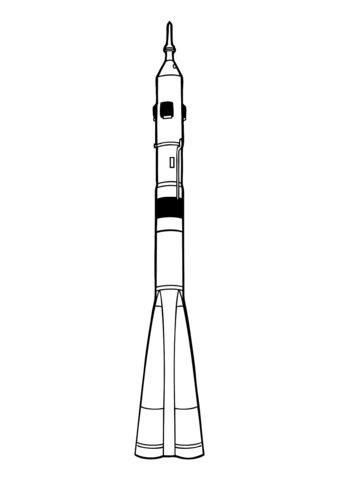 Soyuz Rocket Launcher coloring page.