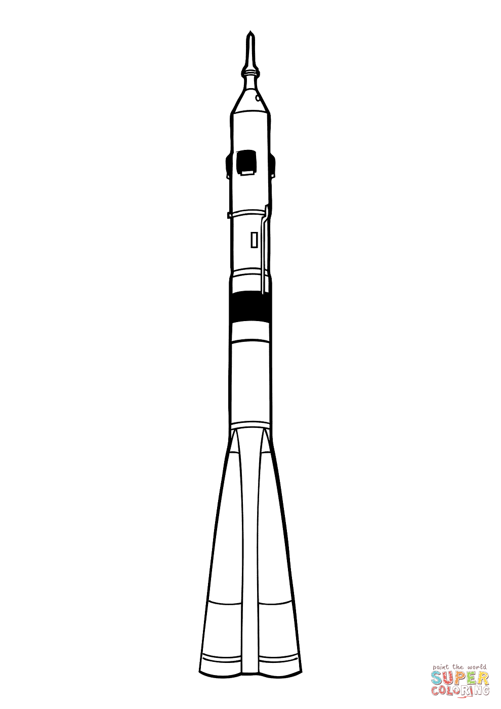 Soyuz Rocket Launcher coloring page.