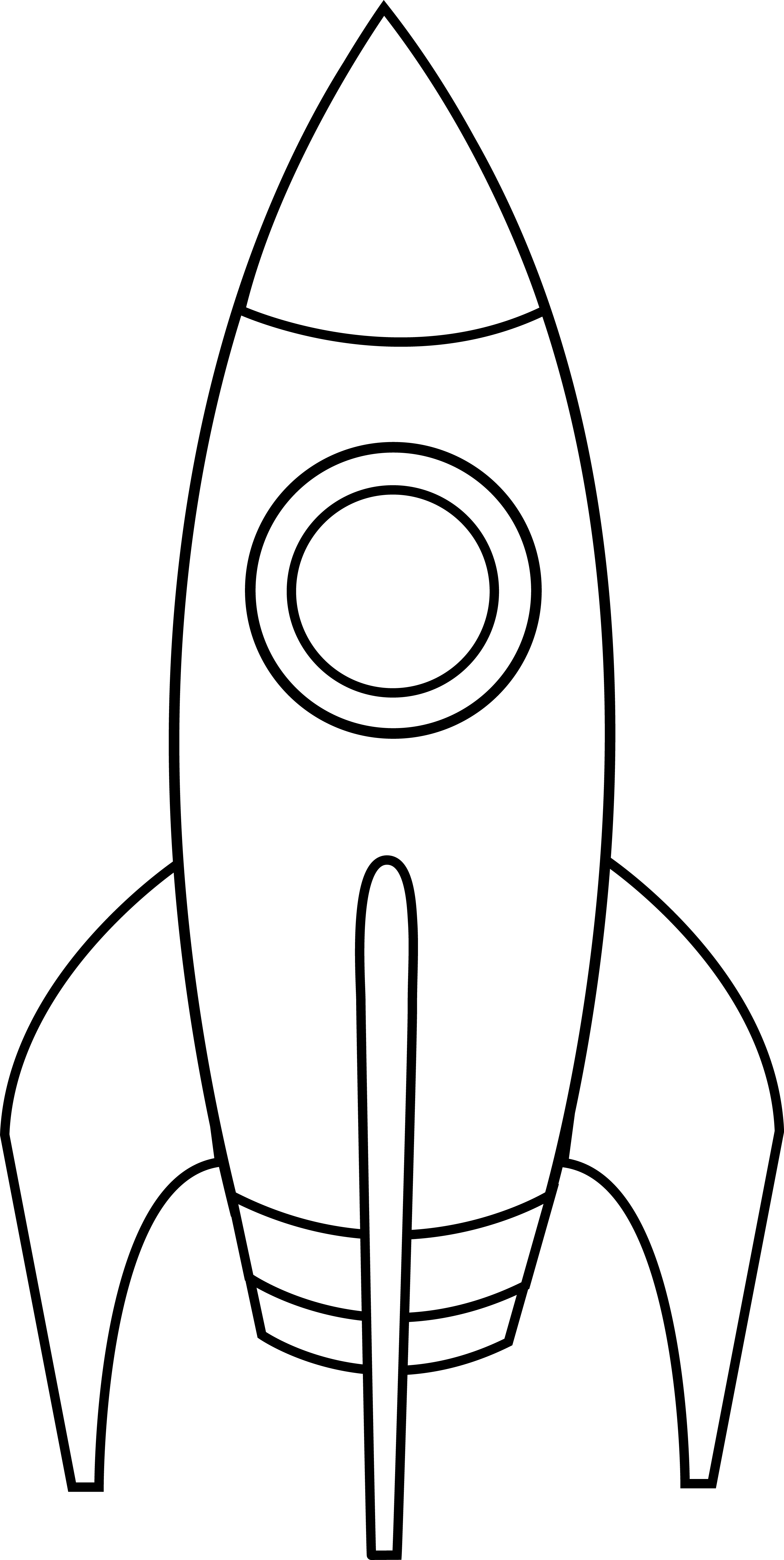 Rocket Ship Outline.