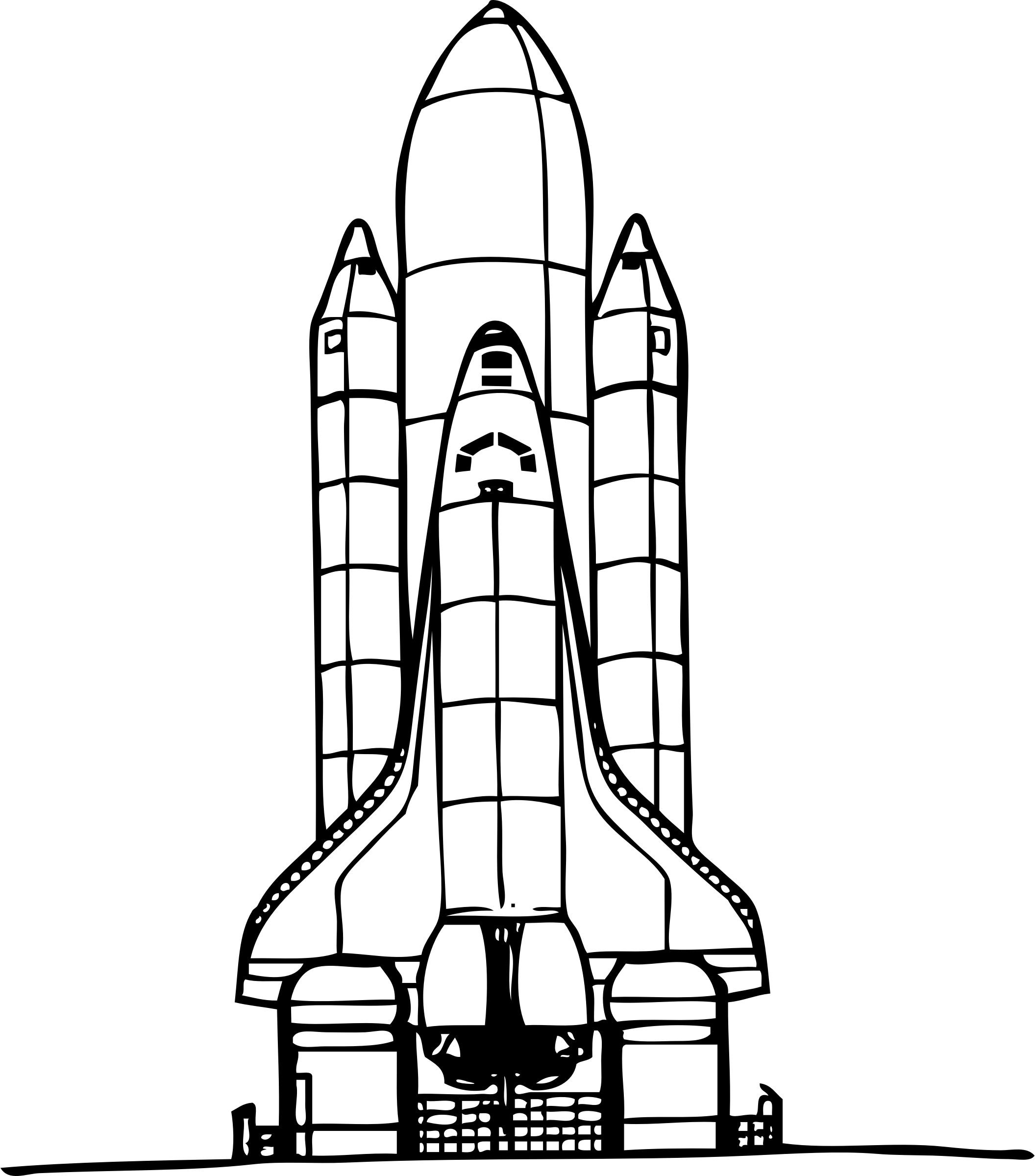 Space Shuttle Clipart Black And White.