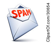 Spam email clipart.
