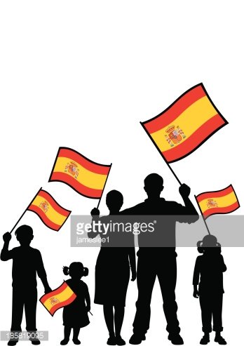 Patriotic Spanish Family premium clipart.
