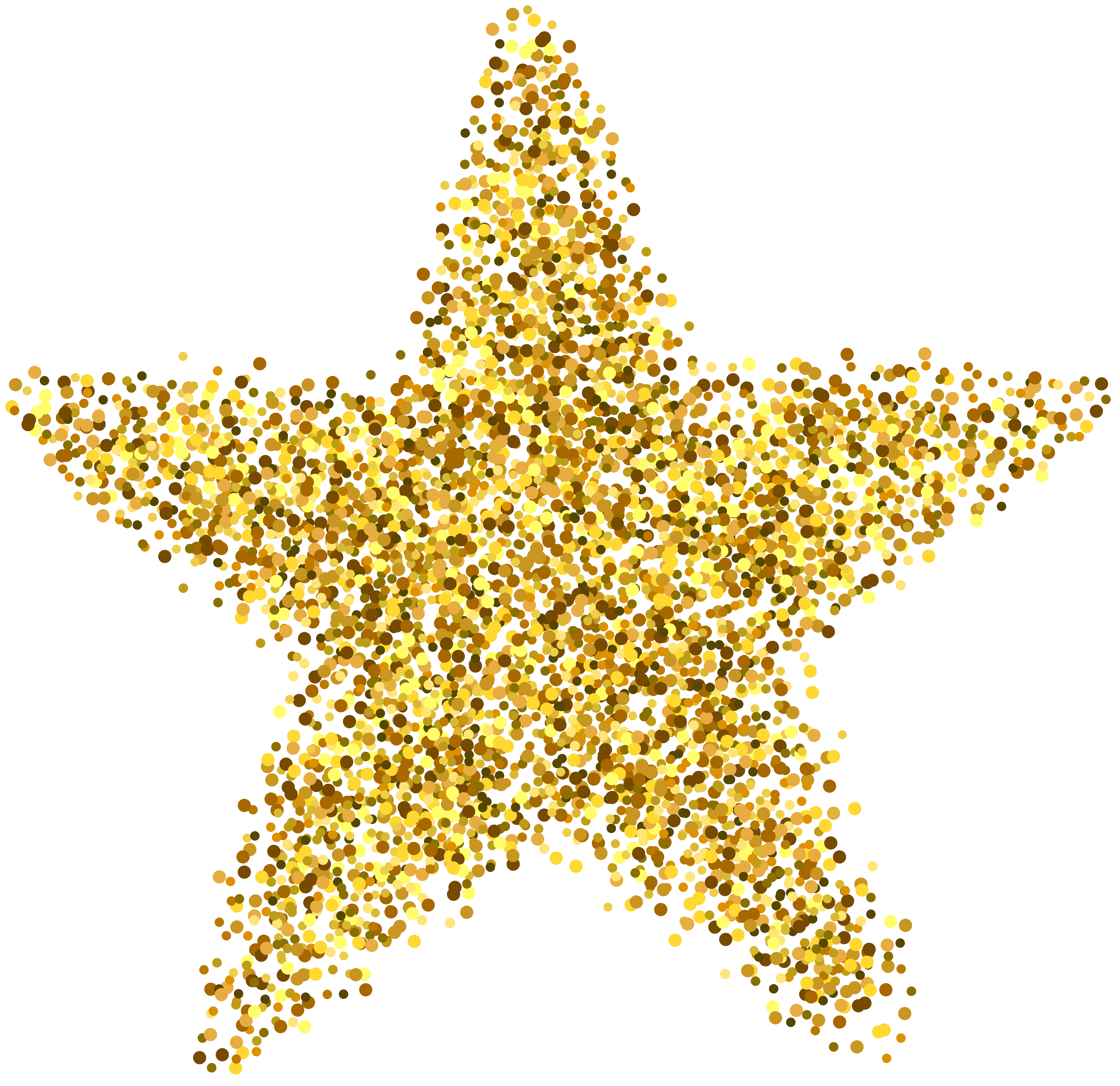 Glitter Star Decoration PNG Clip Art Image.
